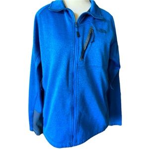 EUC North Face Blue Full Zip 3 zip pockets Raglan sleeve Size Medium